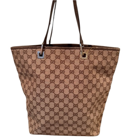 Authentic Vintage Gucci Brown Luxurious Tote with Iconic Pattern - Picture 1 of 11